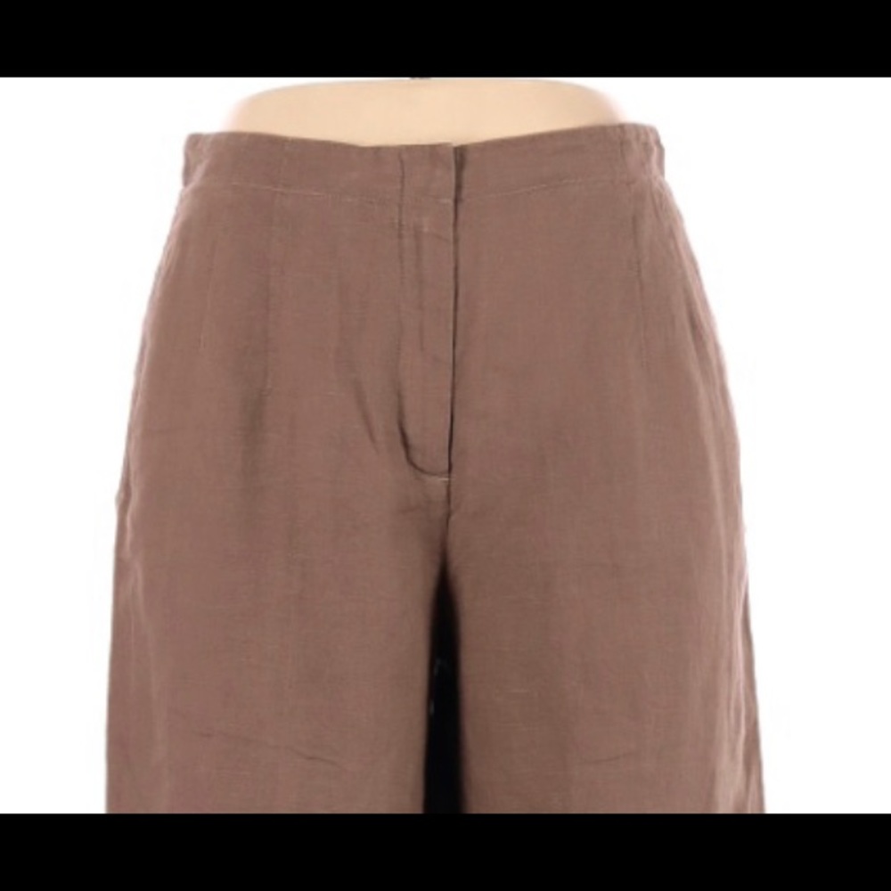 SOLD** Sz 10 J Jill 100%  Linen wide leg cropped - Picture 5 of 12